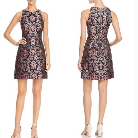 Kate Spade Floral Tapestry Sleeveless Sheath Mini Dress Cocktail Party Black 6 - Picture 1 of 9